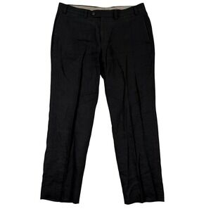Lauren Ralph Lauren Mens 36x30 100% Linen Pants Black Straight Leg Summer Adult